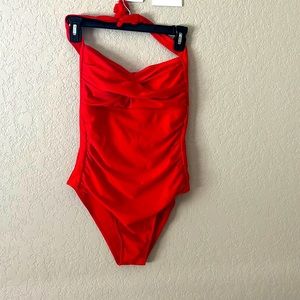 Red one piece size M swimsuit